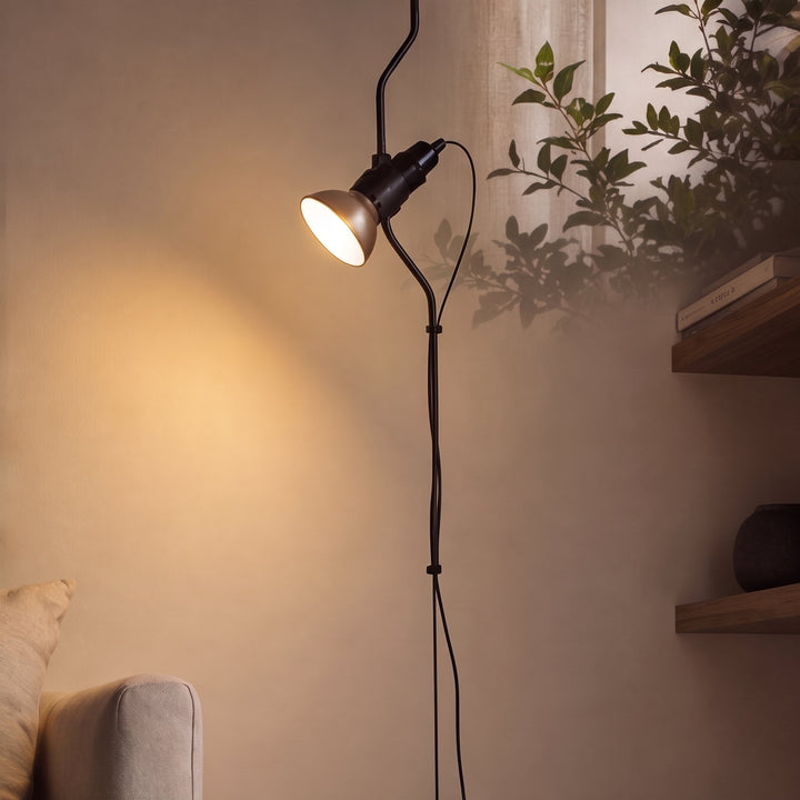 Modern Floor Lamp Adjustable Height Metal Spotlight Indoor Lighting
