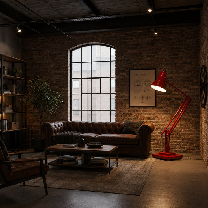 Modern Floor Lamp with Adjustable Height Metal Base for Living Room Lighting