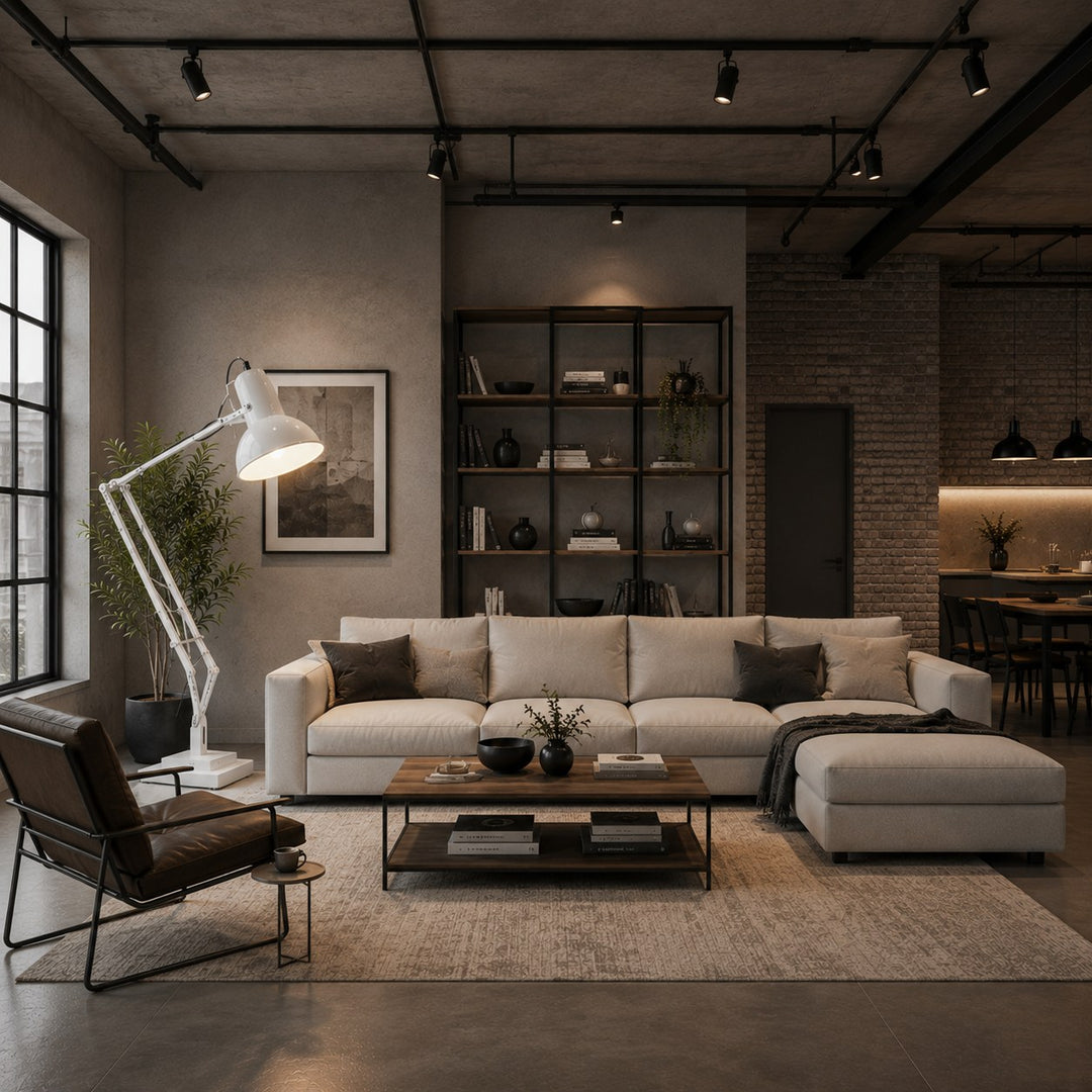 Modern Floor Lamp with Adjustable Height Metal Base for Living Room Lighting