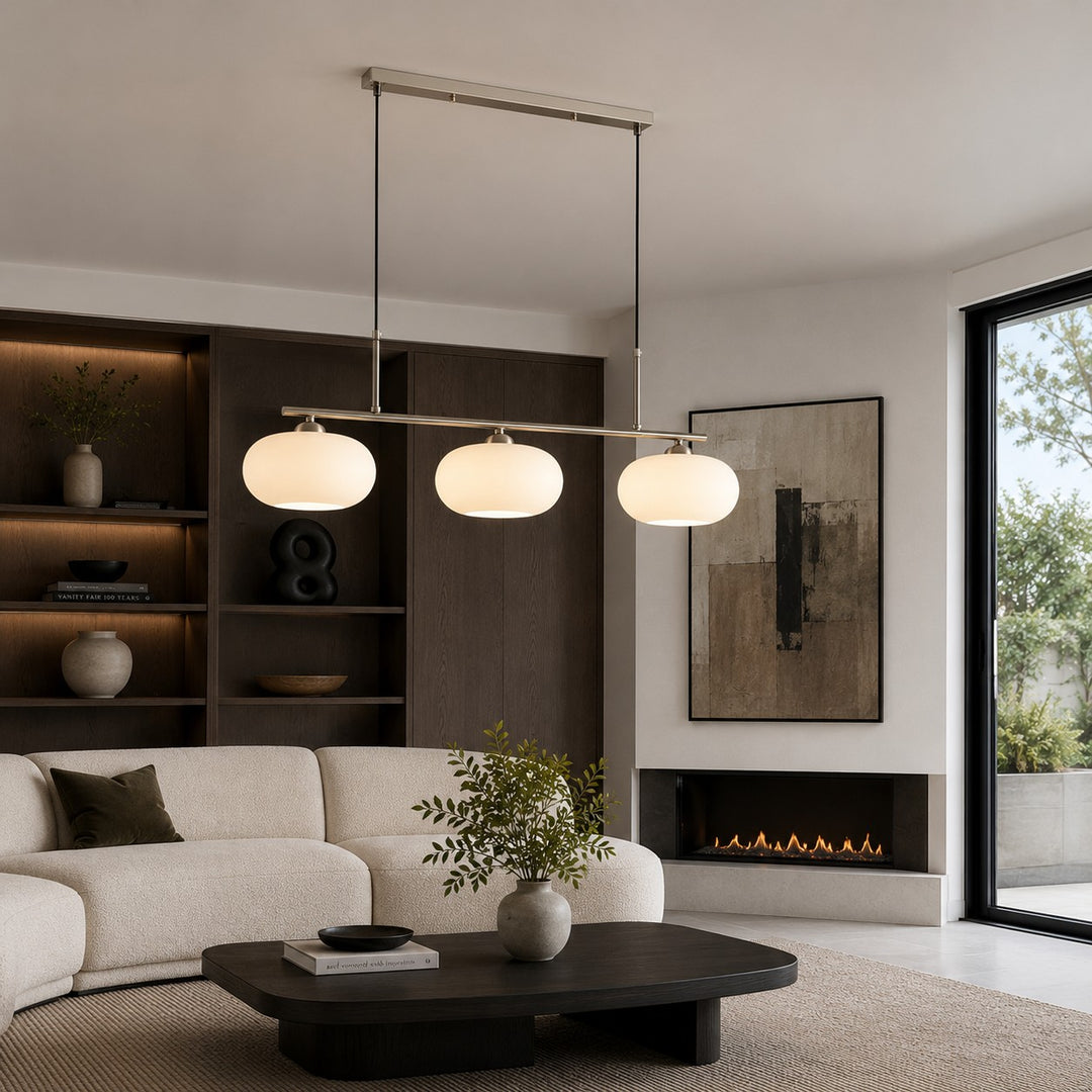 Modern Hanging Black Pendant Light Adjustable Metal LED Fixture for Indoor Use