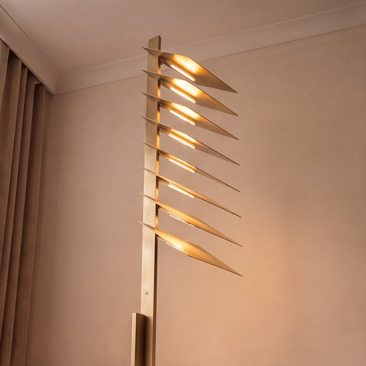 Modern Industrial Floor Lamp with Adjustable Aluminum Shade and Integrated LED in Bronze Finish