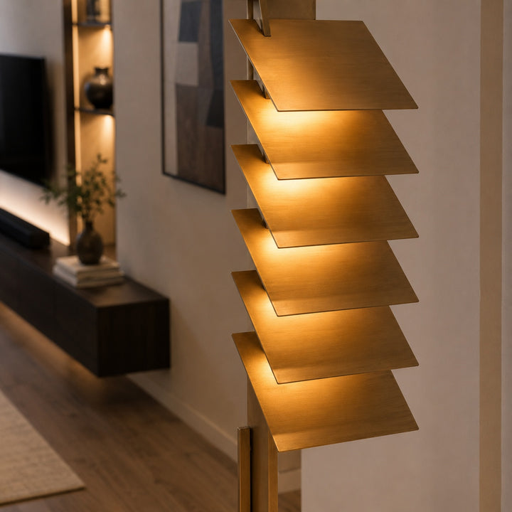 Modern Industrial Floor Lamp with Adjustable Aluminum Shade and Integrated LED in Bronze Finish