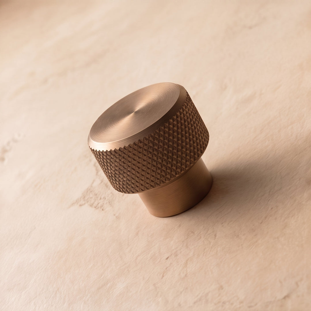 Modern Knurled Cabinet Handles and Knobs Set with Textured Grip for Easy Installation in Durable Metal