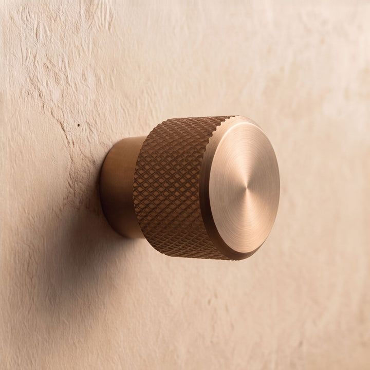 Modern Knurled Cabinet Handles and Knobs Set with Textured Grip for Easy Installation in Durable Metal