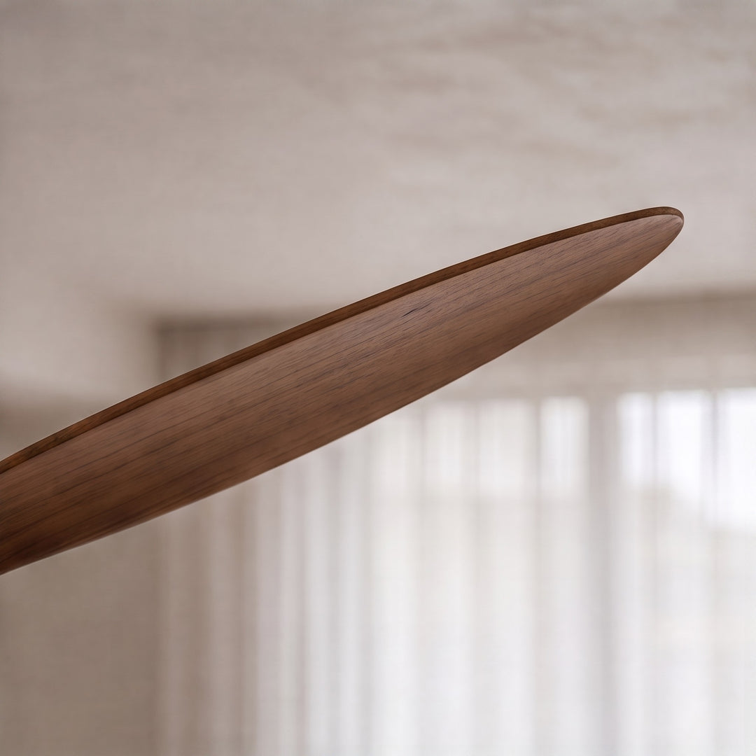 Modern Large Ceiling Fan Flush Mount Wood Blades 60 Inch DC Motor 6-Speed Remote Control