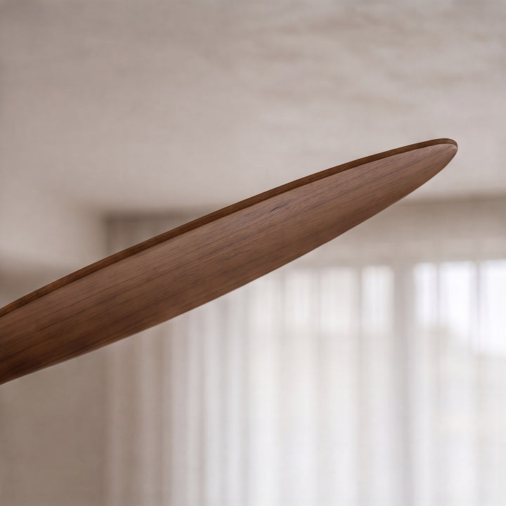 Modern Large Ceiling Fan Flush Mount Wood Blades 60 Inch DC Motor 6-Speed Remote Control