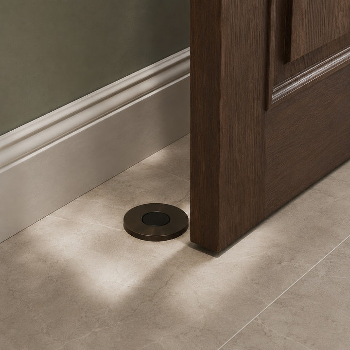 Modern Magnetic Door Stop Brass Concealed Design Durable Tripping Prevention Mechanism