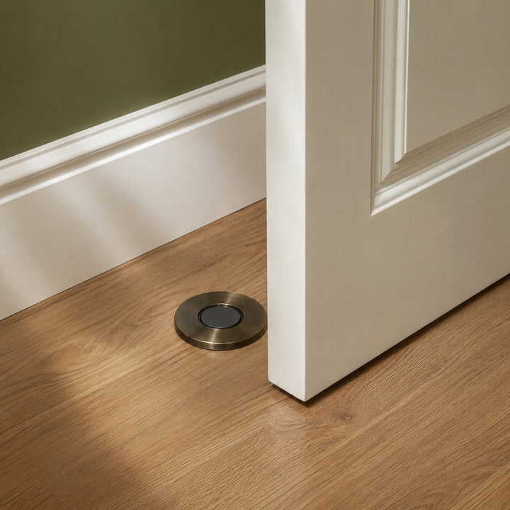 Modern Magnetic Door Stop Brass Concealed Design Durable Tripping Prevention Mechanism
