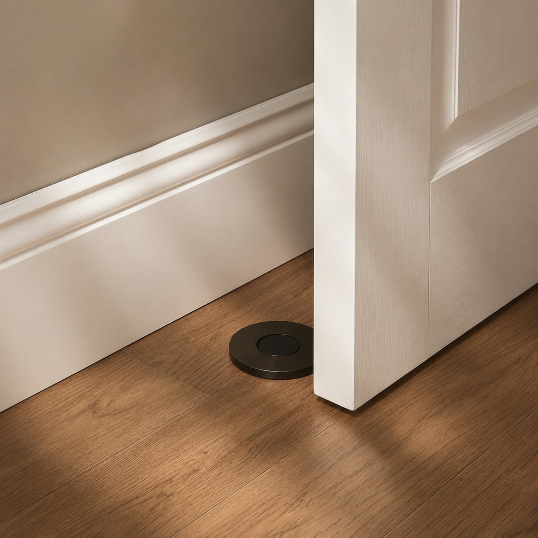 Modern Magnetic Door Stop Brass Concealed Design Durable Tripping Prevention Mechanism