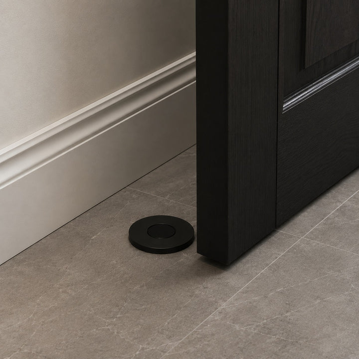 Modern Magnetic Door Stop Brass Concealed Design Durable Tripping Prevention Mechanism