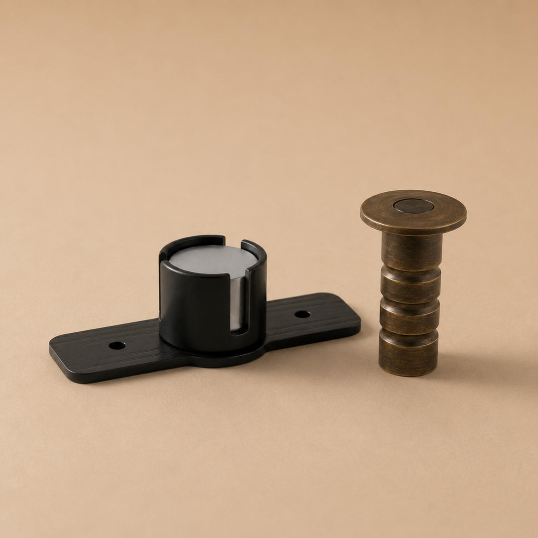 Modern Magnetic Door Stop Brass Concealed Design Durable Tripping Prevention Mechanism