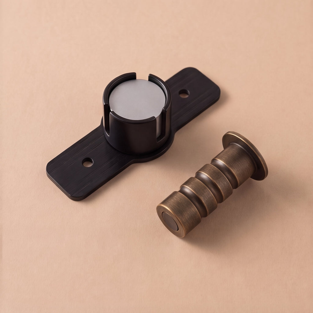 Modern Magnetic Door Stop Brass Concealed Design Durable Tripping Prevention Mechanism