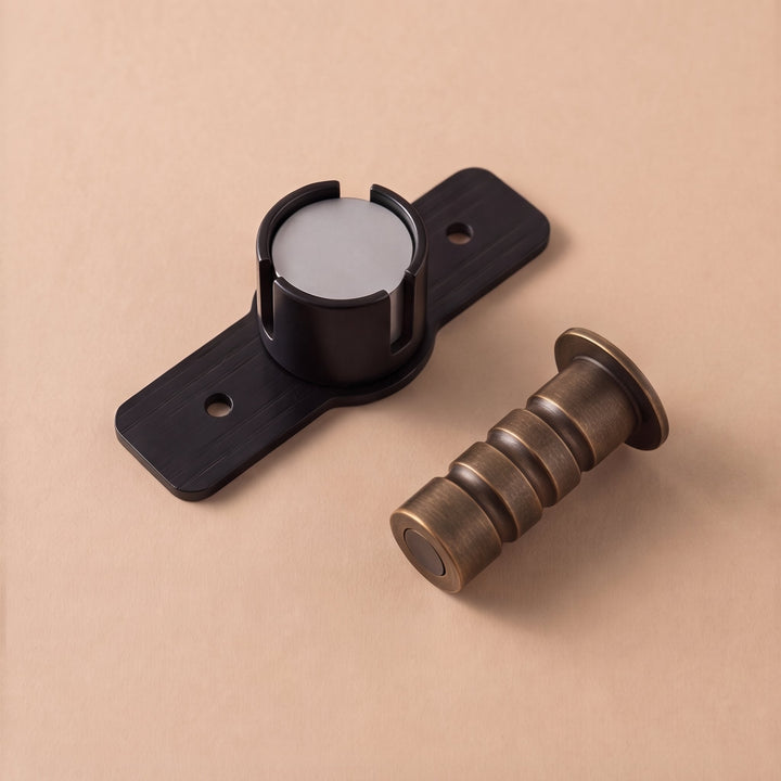Modern Magnetic Door Stop Brass Concealed Design Durable Tripping Prevention Mechanism