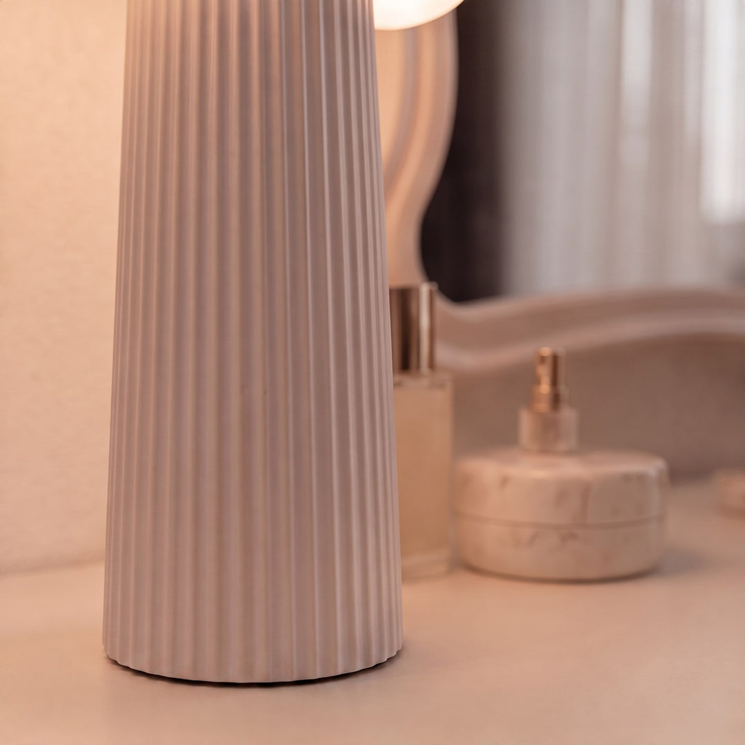 Modern Table Lamp Adjustable Height Resin Indoor LED Light with Inline Switch