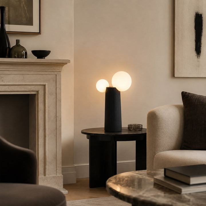 Modern Table Lamp Adjustable Height Resin Indoor LED Light with Inline Switch