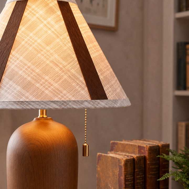 Modern Wood Table Lamp Adjustable LED Design for Home Office Nightstand or Desk Use