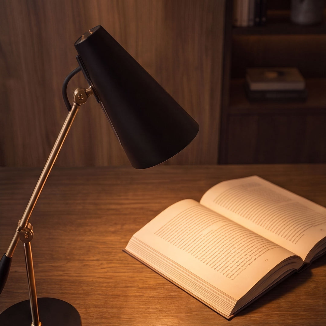 Modern Table Lamp Adjustable Steel LED with Inline Switch for Indoor Use