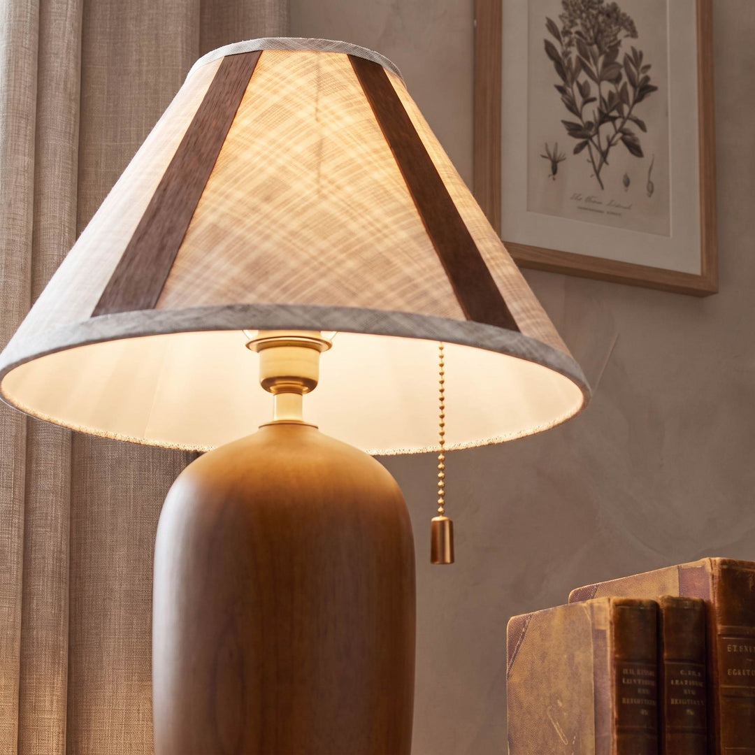 Modern Wood Table Lamp Adjustable LED Design for Home Office Nightstand or Desk Use
