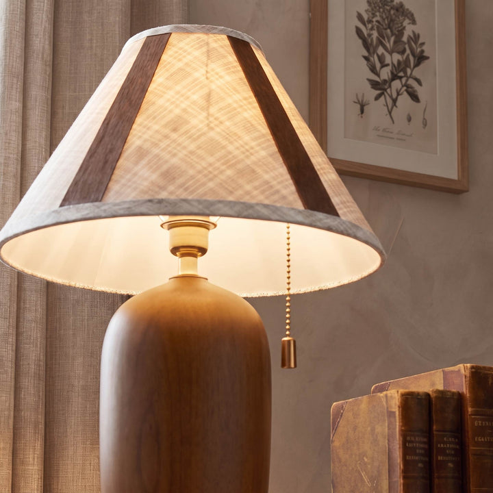 Modern Wood Table Lamp Adjustable LED Design for Home Office Nightstand or Desk Use