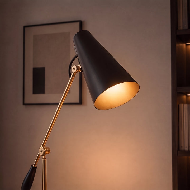 Modern Table Lamp Adjustable Steel LED with Inline Switch for Indoor Use