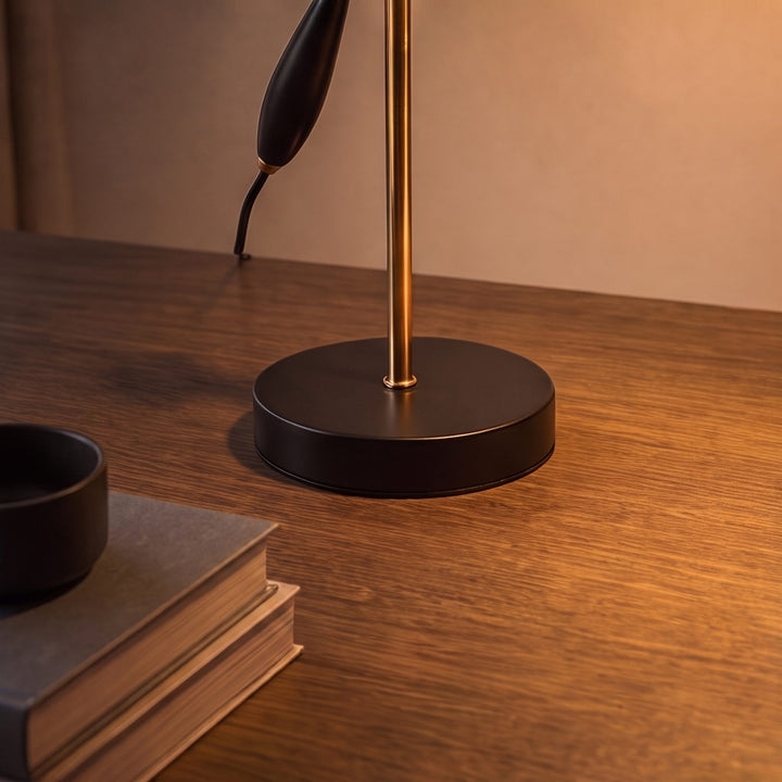 Modern Table Lamp Adjustable Steel LED with Inline Switch for Indoor Use