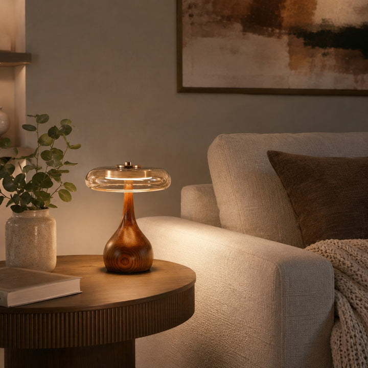 Modern Table Lamp with Adjustable Shade and Metal Base for Home Office or Bedroom Lighting
