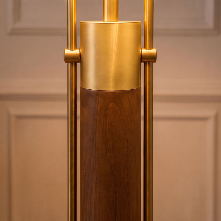 Modern Table Lamp with Fabric Shade and Solid Wood Body for Indoor Use LED Compatible