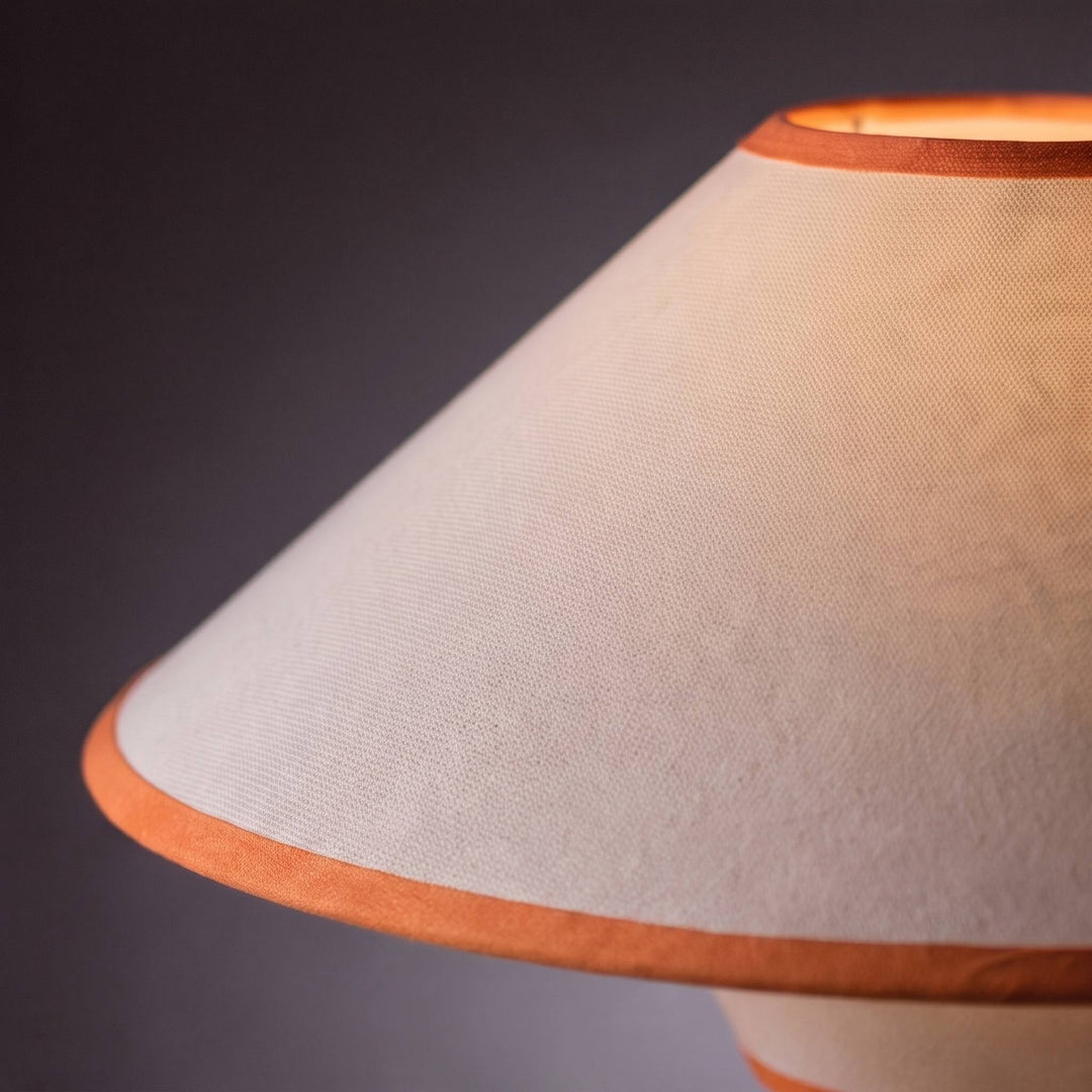 Modern Table Lamp with Wooden Base and Fabric Shade Plug-in Adjustable Dimmable 40W E26/E27