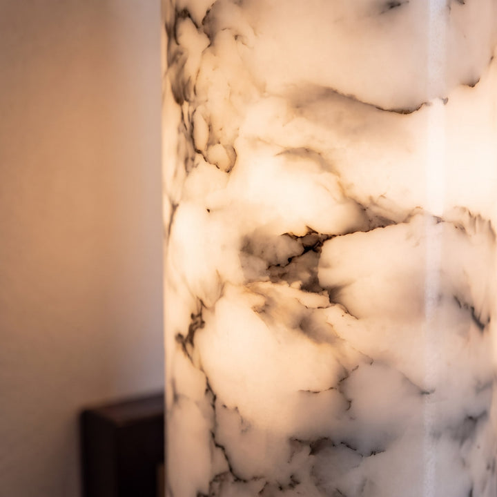 Modern Wall Light Hardwired Polished Marble LED Fixture for Elegant Illumination