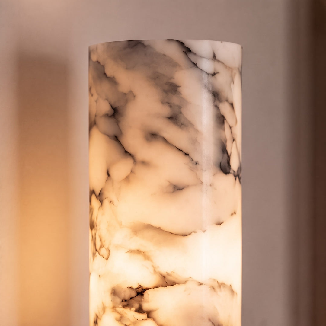 Modern Wall Light Hardwired Polished Marble LED Fixture for Elegant Illumination