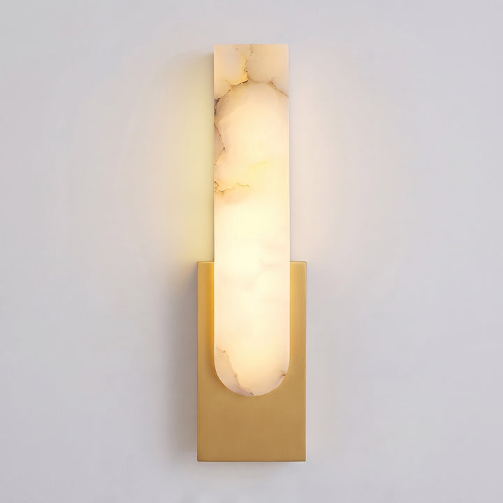 Modern Wall Light Minimalist Flush Mount Artificial Alabaster Integrated LED Sconce Light