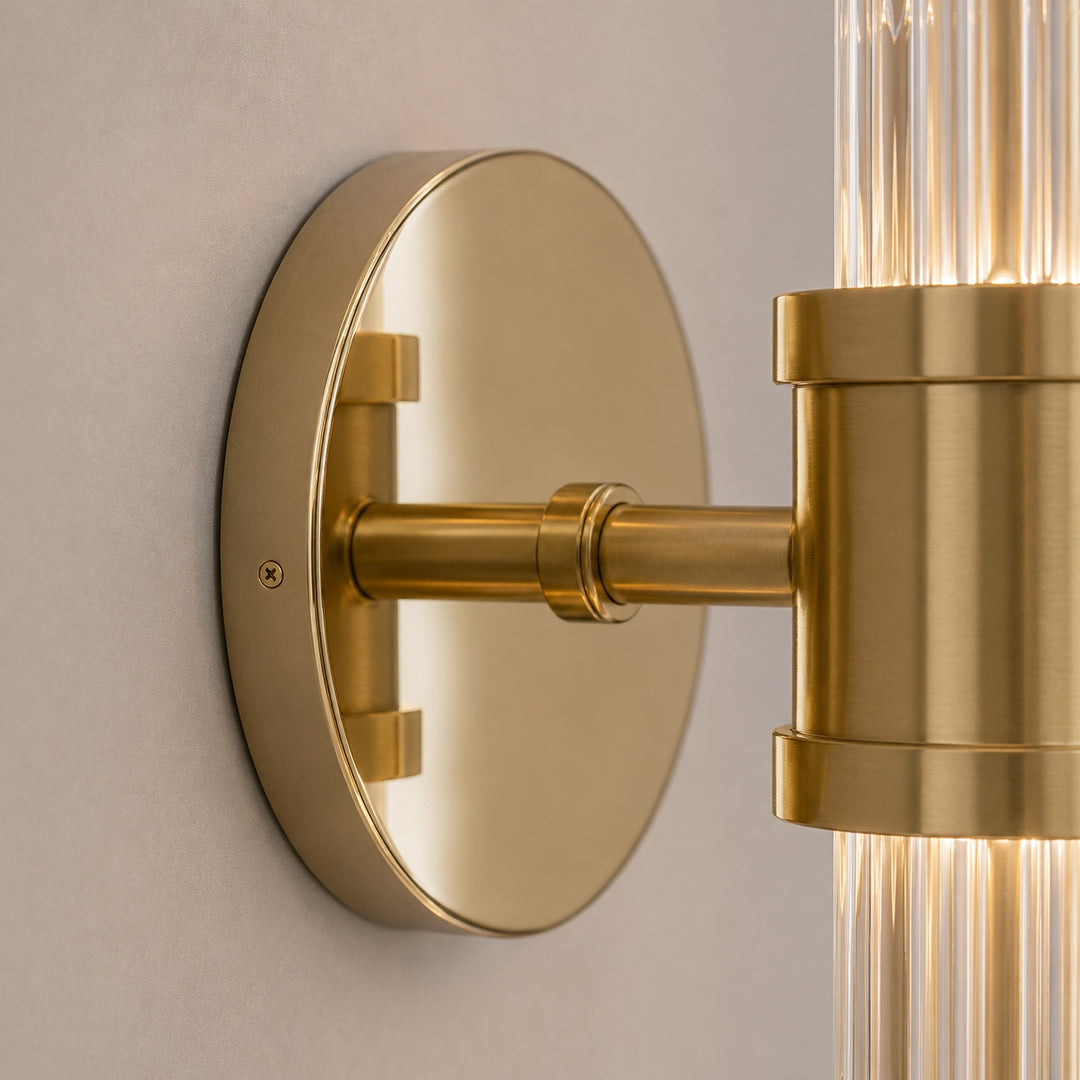 Modern Wall Sconce Glass Shade Wall Mounted Iron Chrome Gold Finish LED 3000K Warm White