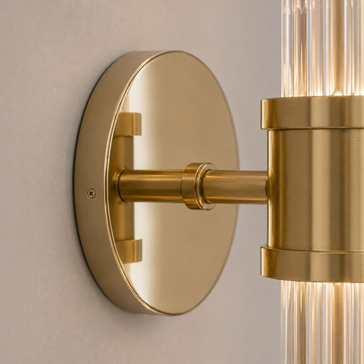 Modern Wall Sconce Glass Shade Wall Mounted Iron Chrome Gold Finish LED 3000K Warm White