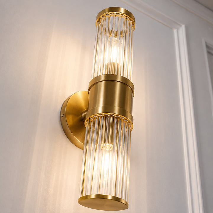 Modern Wall Sconce Glass Shade Wall Mounted Iron Chrome Gold Finish LED 3000K Warm White