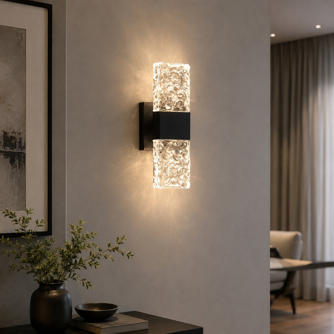 Modern Crystal Wall Sconce LED Wall Light Electroplated Hardware Dimmable Warm White 3000K