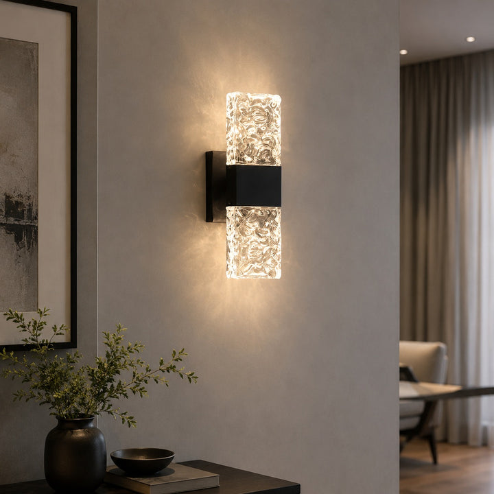 Modern Crystal Wall Sconce LED Wall Light Electroplated Hardware Dimmable Warm White 3000K