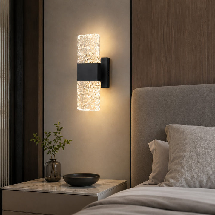Modern Crystal Wall Sconce LED Wall Light Electroplated Hardware Dimmable Warm White 3000K