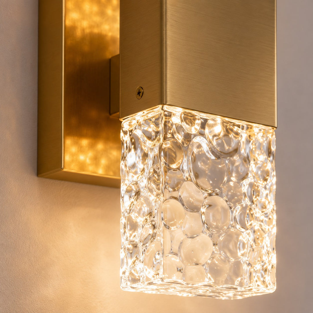 Modern Crystal Wall Sconce LED Wall Light Electroplated Hardware Dimmable Warm White 3000K