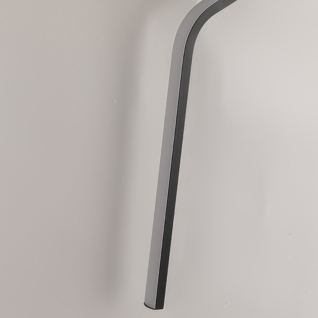 Modern Curved Wall Sconce Adjustable LED Wall Light Black Aluminum Three Color Temperatures 8