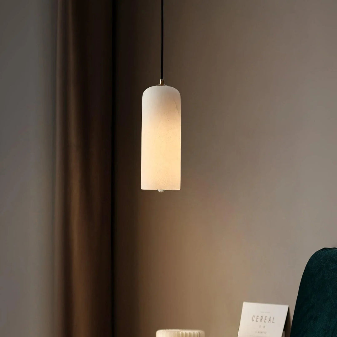 Modern LED Pendant Lamp Hanging Alabaster Shade Brushed Copper Finish for Kitchen Pendant Lighting 0