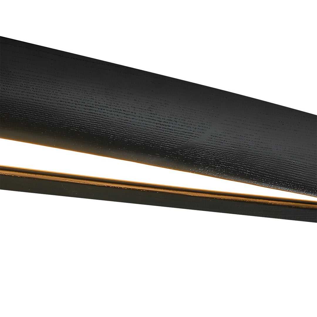Modern Minimalist Ceiling Light Long Strip Diamond Shape Wood LED Adjustable Color Temperature 5
