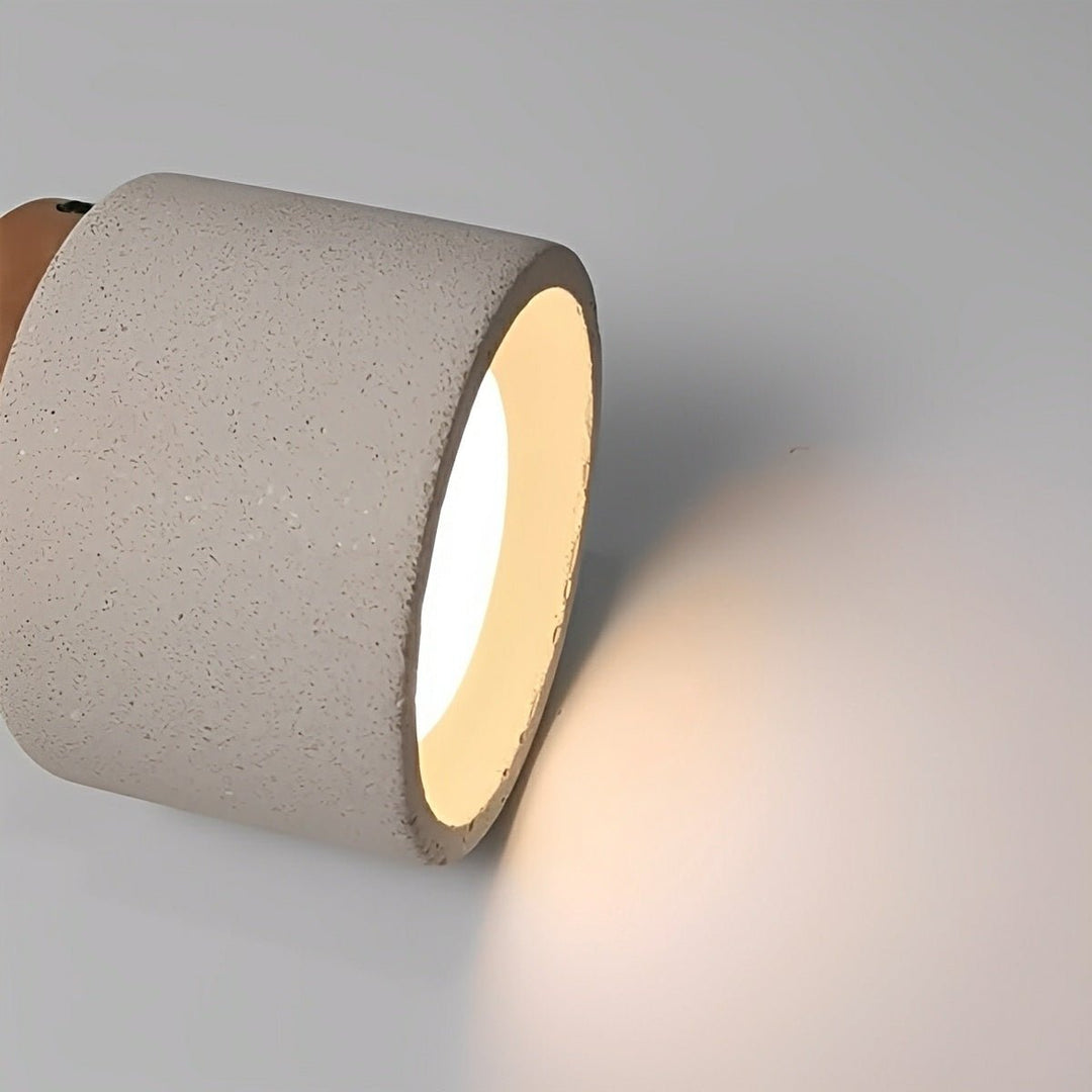 Modern Minimalist Round Ceiling Light Fixture Concrete LED GX53 Adjustable Color Temperature 8