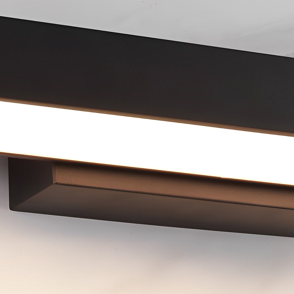 Modern Outdoor Wall Light LED Motion Sensor Wall Mounted Black Stainless Steel Rectangular 4000K IP65 8