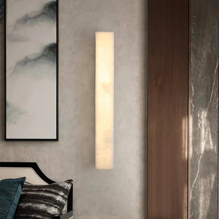 Modern Rectangular Outdoor Wall Lamp Weather-Resistant Resin LED Lighting for Pathways and Patios 7