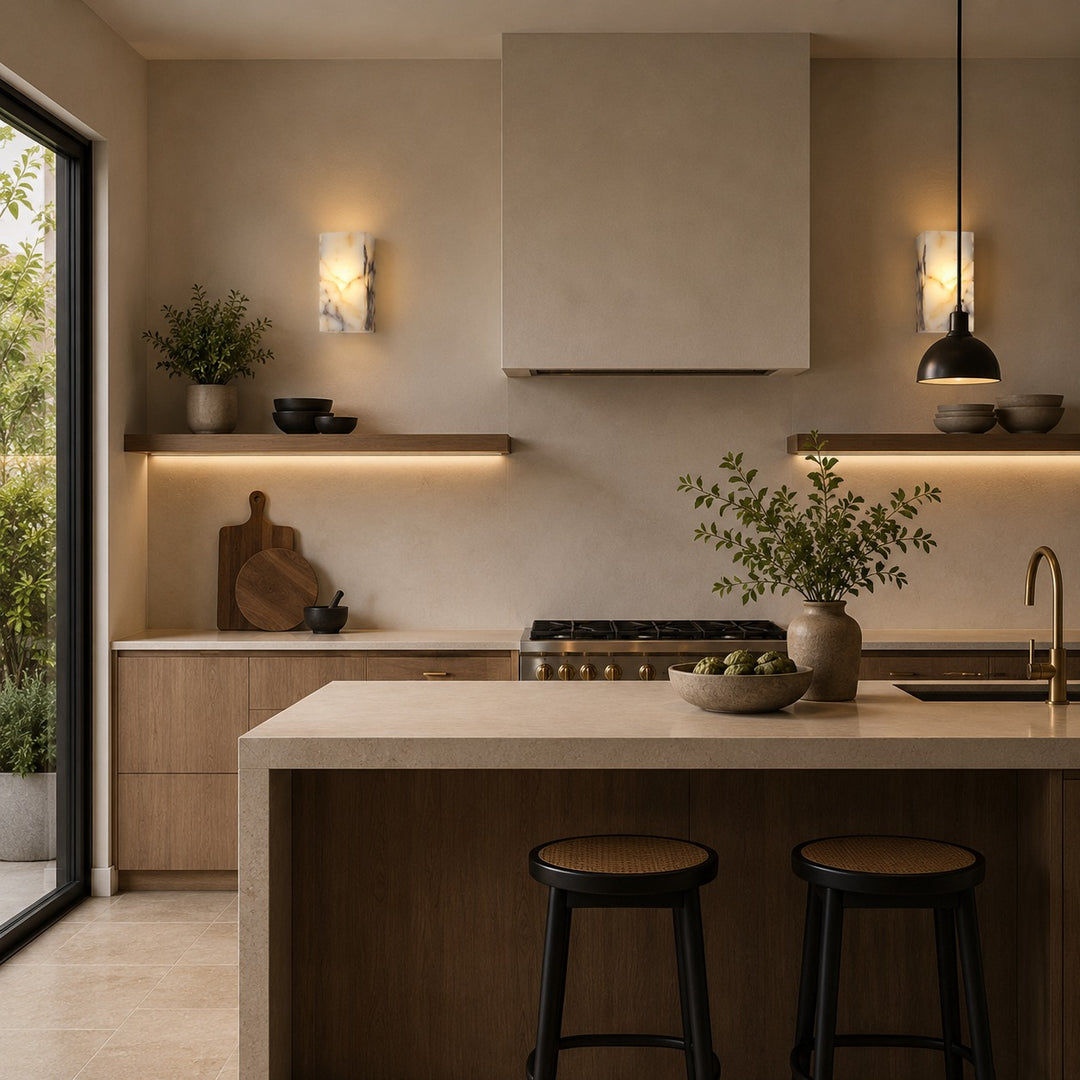 Natural Minimalist Wall Light Waterproof Stone Wall Mounted LED Fixture for Indoor Outdoor Use