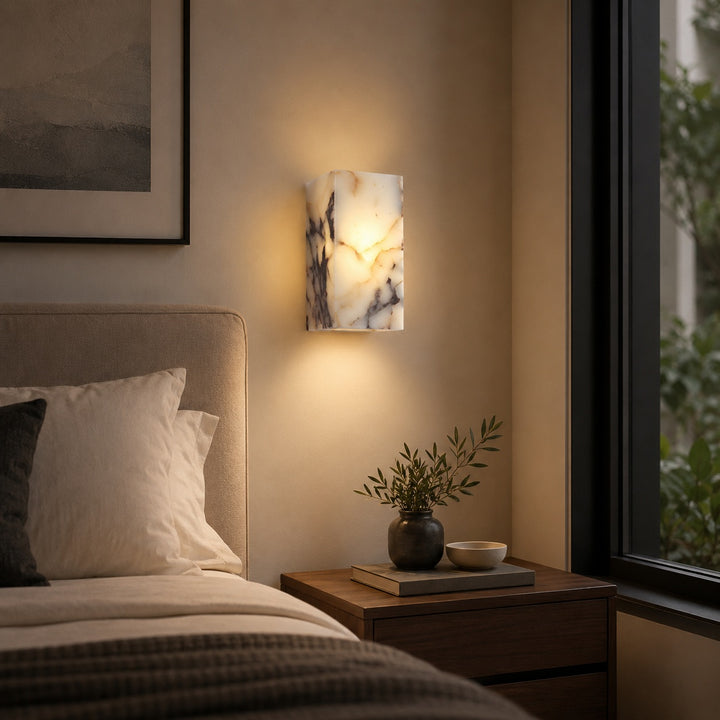 Natural Minimalist Wall Light Waterproof Stone Wall Mounted LED Fixture for Indoor Outdoor Use