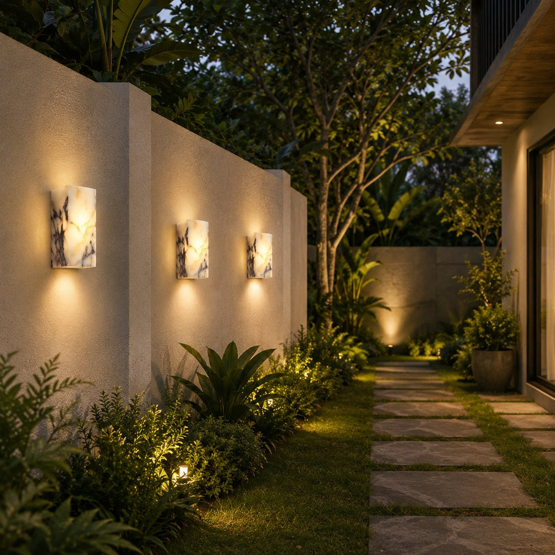 Natural Minimalist Wall Light Waterproof Stone Wall Mounted LED Fixture for Indoor Outdoor Use