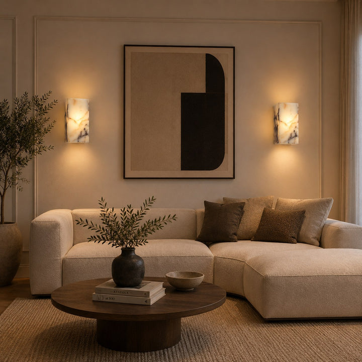 Natural Minimalist Wall Light Waterproof Stone Wall Mounted LED Fixture for Indoor Outdoor Use
