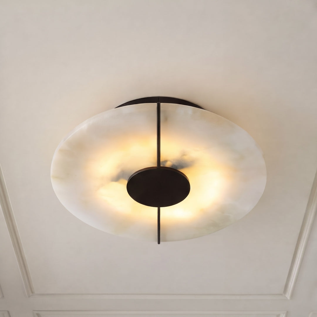 Nordic Minimalist Wall Light Wall Mounted Metal Fixture with Marble Accent LED Indoor Design