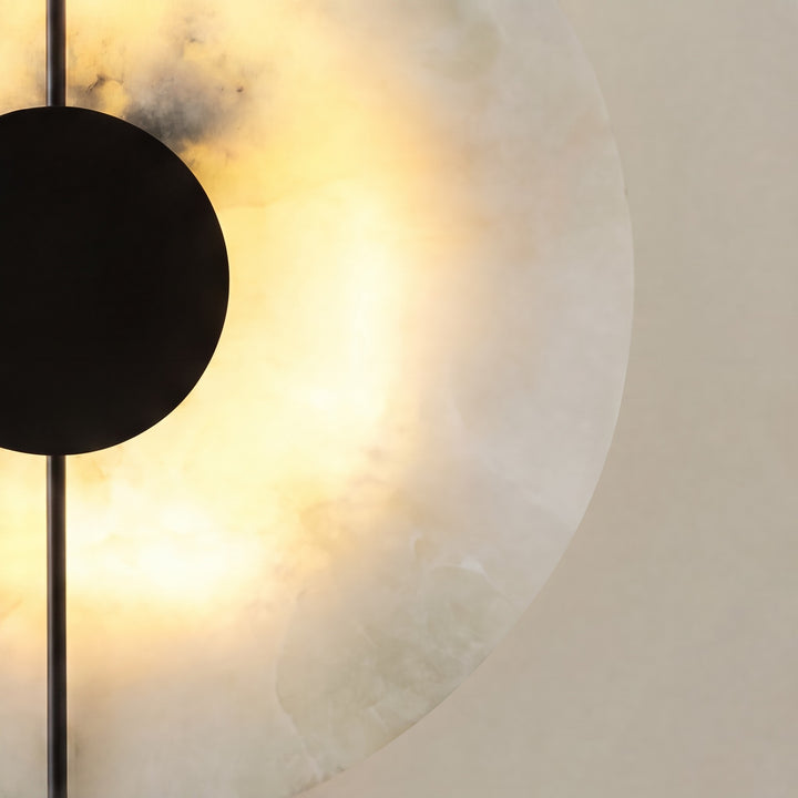 Nordic Minimalist Wall Light Wall Mounted Metal Fixture with Marble Accent LED Indoor Design